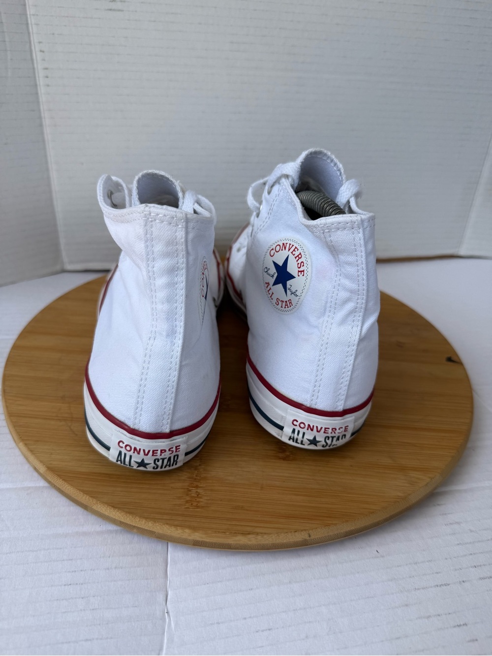 Converse Chuck Taylor All Star Hi Mens Size 8 White Red Athletic Shoes Sneakers - Picture 4 of 13